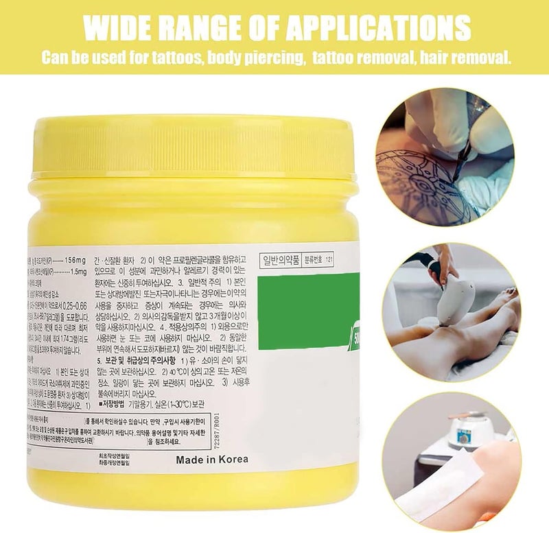 woobles Tattoo numbing cream strong 500g, Tattoo Numb Deep Numbing Topical Cream Pain Relieving Cream Fast Acting Laser Removal Microblading Cosmetic Procedure (19.8%) - Image 2